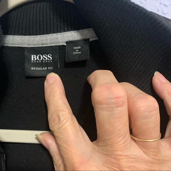 Boss By Hugo Boss Sondrio Black 1/4 Zip Pullover Sweater - Picture 2 of 8